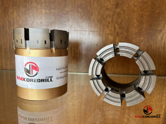 Descarga triple de Diamond Core Bits With Face del Imp del tubo NQ3 HQ3 del cable metálico