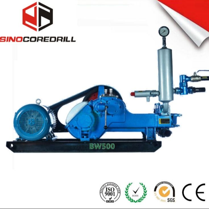 BW500 Bomba de barro horizontal de tres cilindros para la construcción con caudal máximo de 500L/min