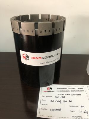 Un buen precio. uso regular impregnado diamante del canal del estilo W de la zapata del entubado de 117.65m m HWT HW en línea