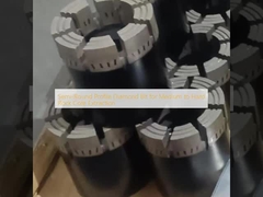 Profil semicerrado de bit de diamante para la extracción de núcleos de roca mediana a dura